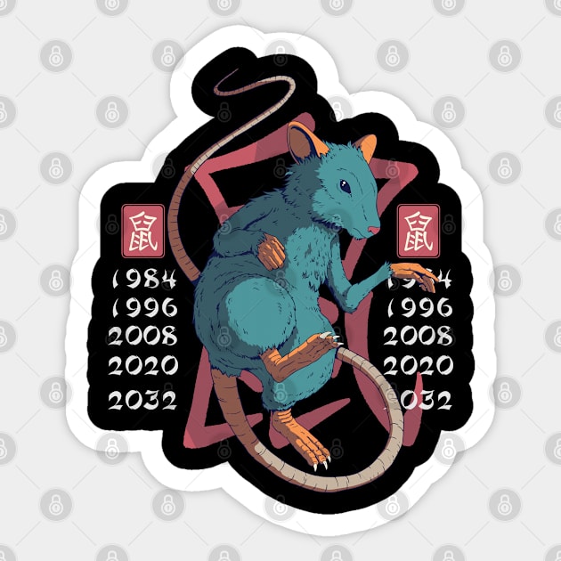 Year Of The Rat Chinese Zodiac Sticker by gdimido